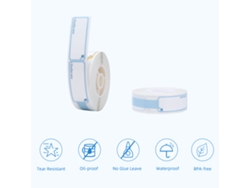 Papel Para Etiquetas Térmicas Niimbot Para Impresoras D11/d110/d101, 12,5 X 99 Mm, 70 Hojas, Resistente Al Agua Y Duradero.