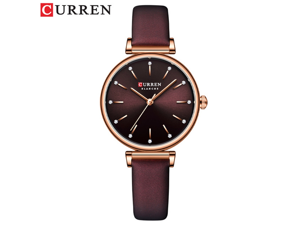 Reloj De Pulsera De Moda Para Mujer (marrón), De Cuero Genuino, Sencillo Y Elegante.