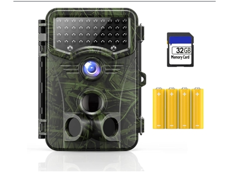 Cámara de Caza ENKERS 4K 32Mp Night Vision 0.1 Time Motion Activado Shooting 120 ° Cámara gran angular Cámara de caza