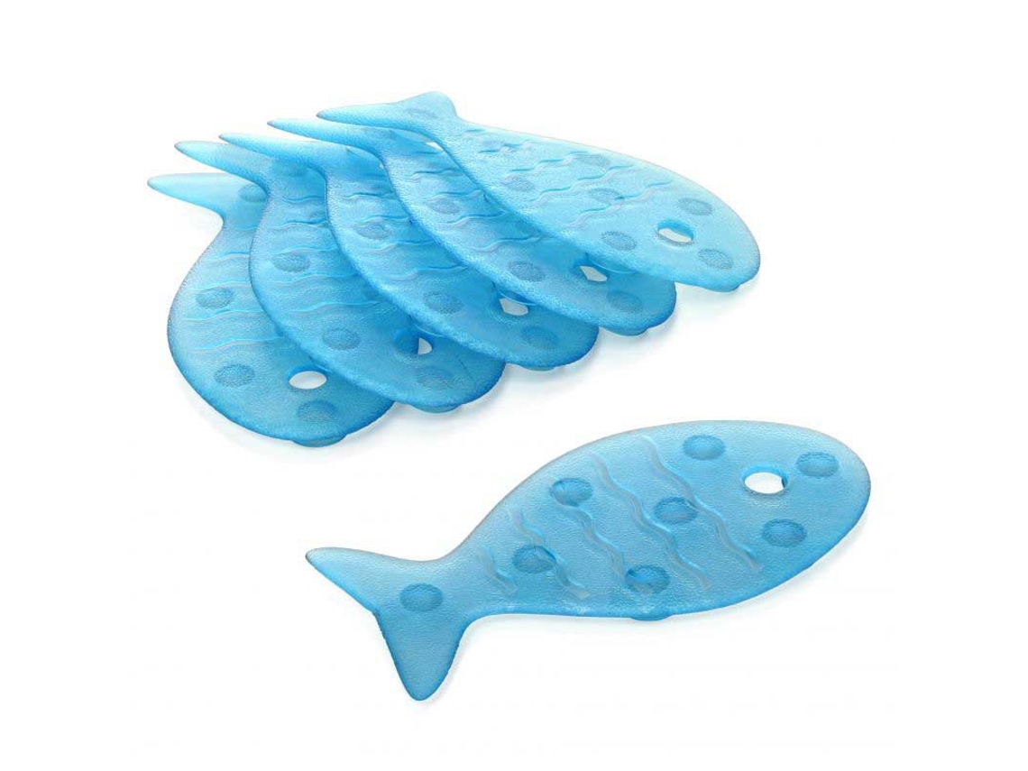 Tablet de Banheira Antiderrapante Fish 6 Unidades Azultatay
