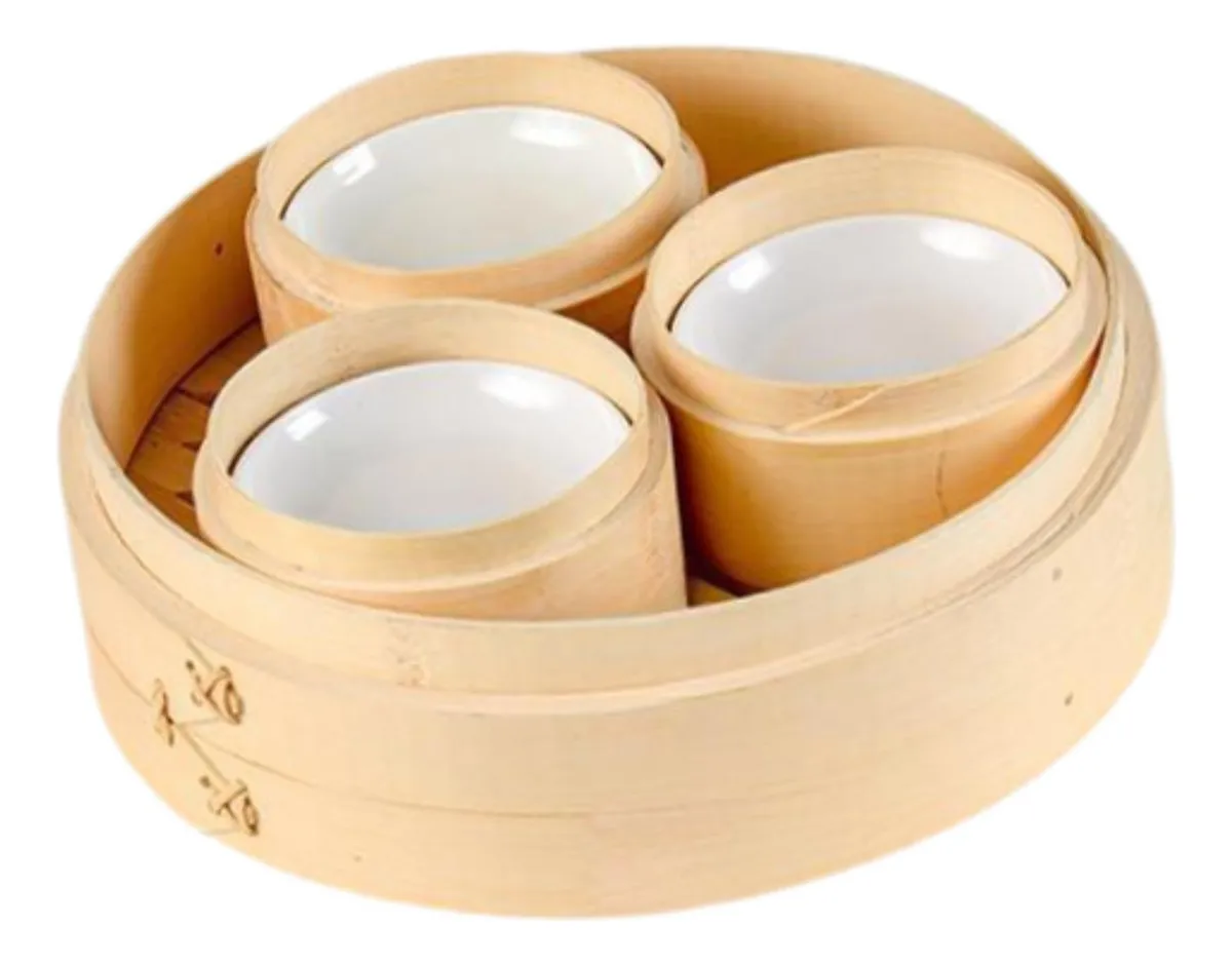 Cesta de bambú para cocinar al vapor, vaporera de alimentos Comvayotoy