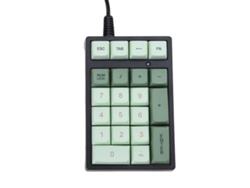 Teclado numérico ergonómico de 21 teclas con eje verde RGB para bicicletas eléctricas Ly