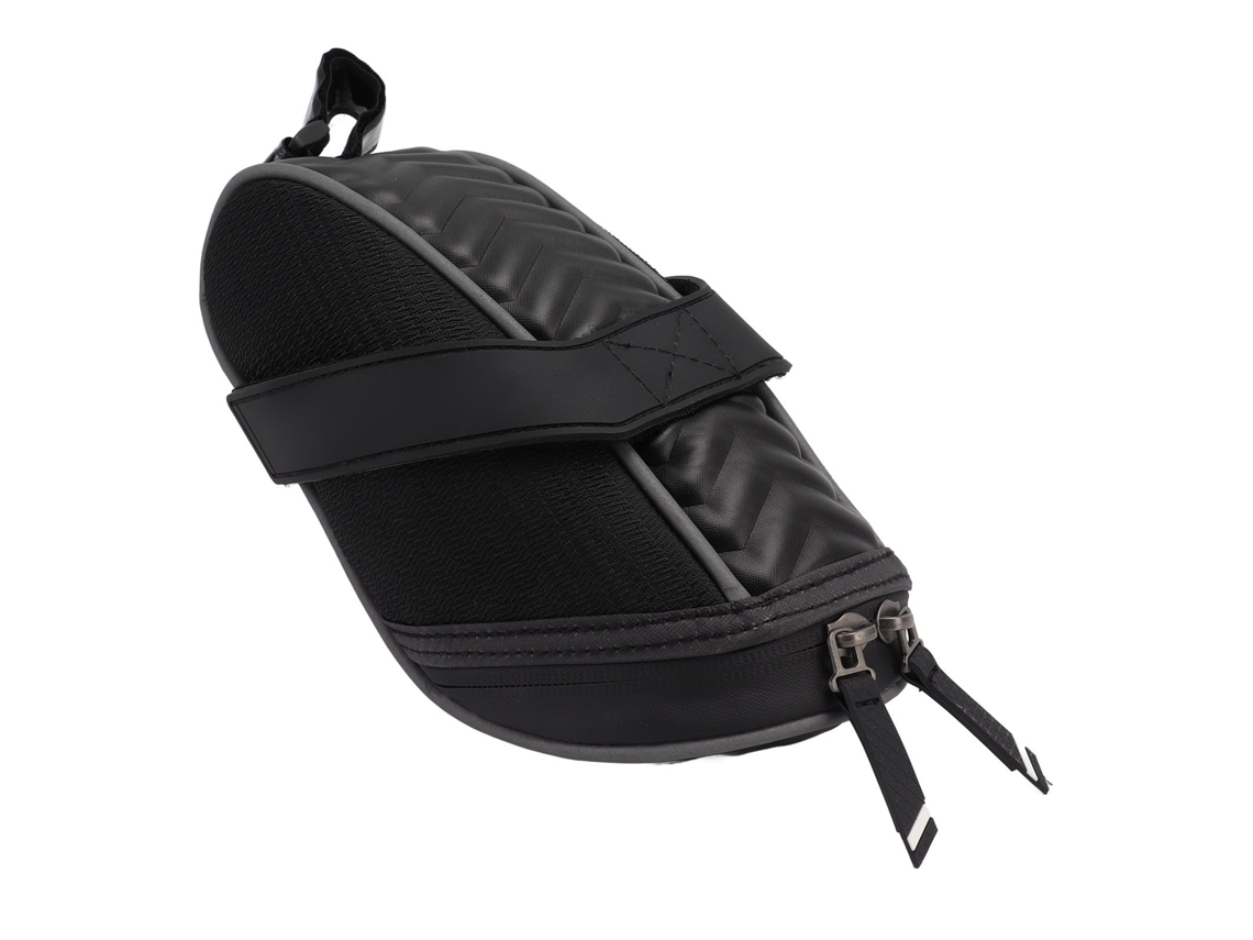 Bolsa De Sillín De Bicicleta De Poliéster De Gran Capacidad Con Tira Reflectante Para Ciclismo.