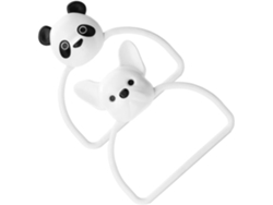 Juego de toallero de cocina y organizador de pared, 2 piezas, diseño de panda y perro, Manté Gokoco