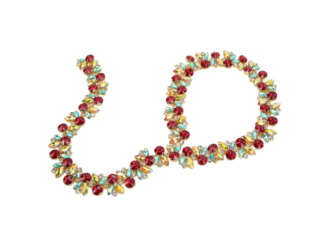 Cinturón De Diamantes De Imitación Para Manualidades, Corte Libre, Material Brillante, 3,3 Cm De Ancho, 1 Yarda, Decorativo