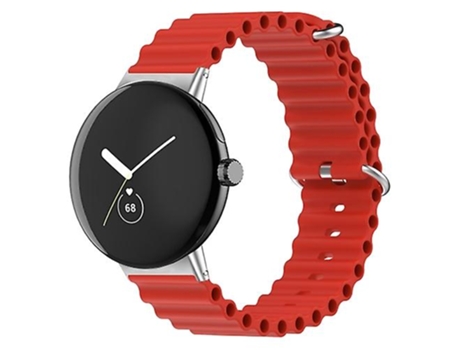 Correa De Reloj Inteligente Para Google Pixel Watch Ocean Silicone Watch Band Rojo VENISYMLIS