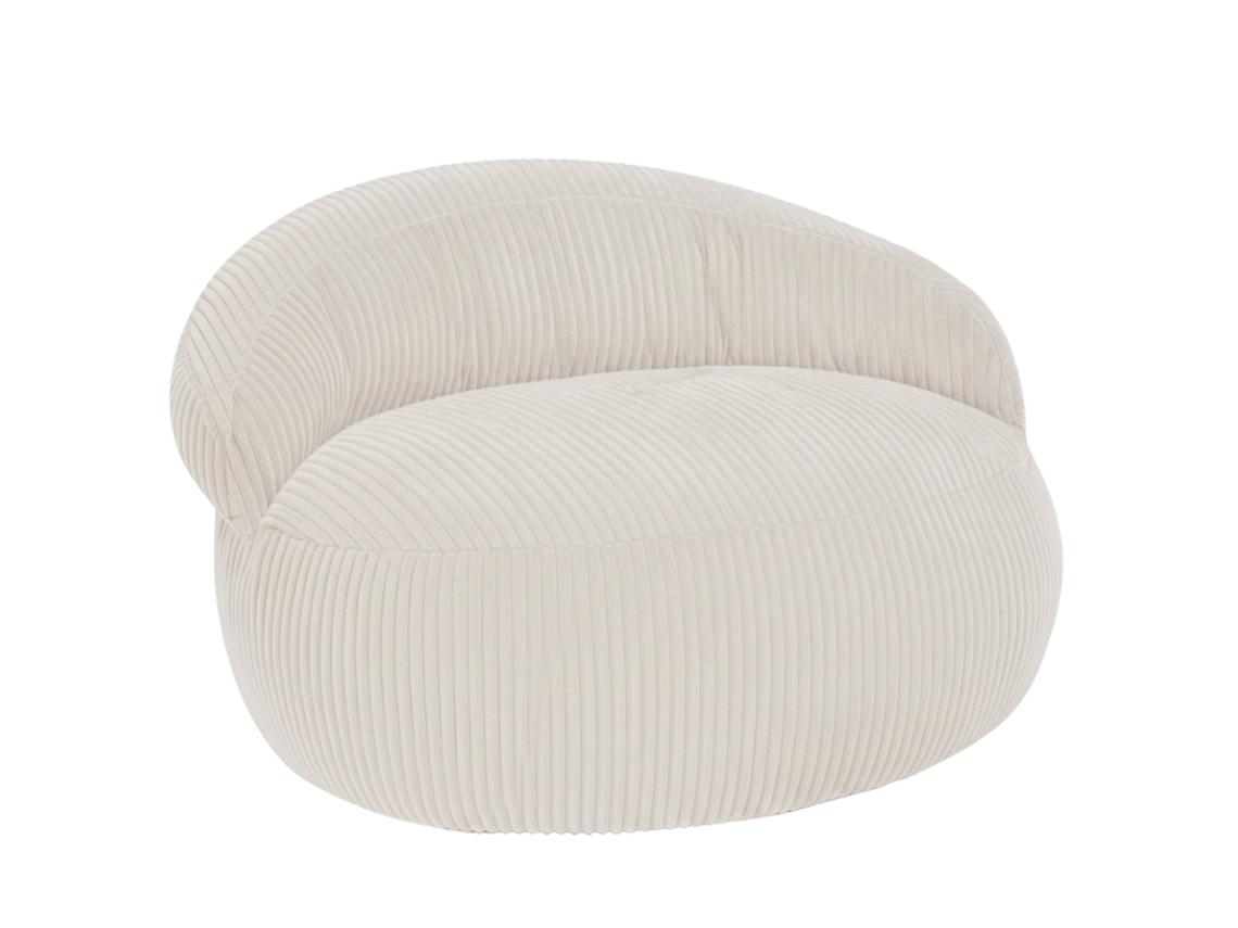 Puff Xxl Desenfundable De Pana Bananair 110 X 100 Cm Beige