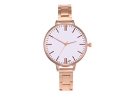 Reloj Analógico De Cuarzo Para Mujer Zhoulianfa Con Brazalete De Acero De Estilo Clásico (oro Rosa)