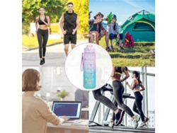 Botella De Agua Deportiva Para Gimnasio, Viaje, Bebida, Botella A Prueba De Fugas Con Pajita Rosewell