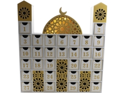 Calendario De Cuenta Regresiva De Madera Con Luces Led Para Niños, Decoración De Eid, Regalo