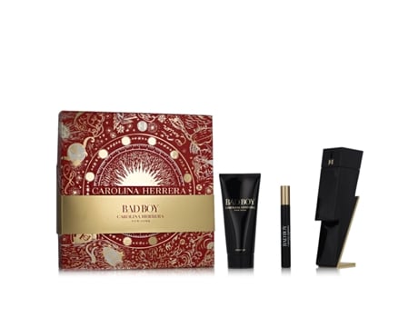 Set de Perfume Hombre CAROLINA HERRERA EDT Bad Boy 3 Piezas