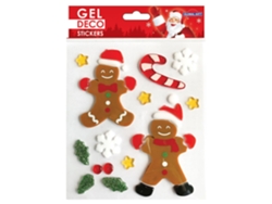 Pegatinas de gel para ventanas de Navidad - Hombres de jengibre