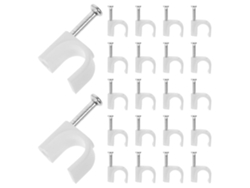 200 Piezas De Clips De Pared Para Cables Con Soportes Para Cables Coaxiales Exteriores Y