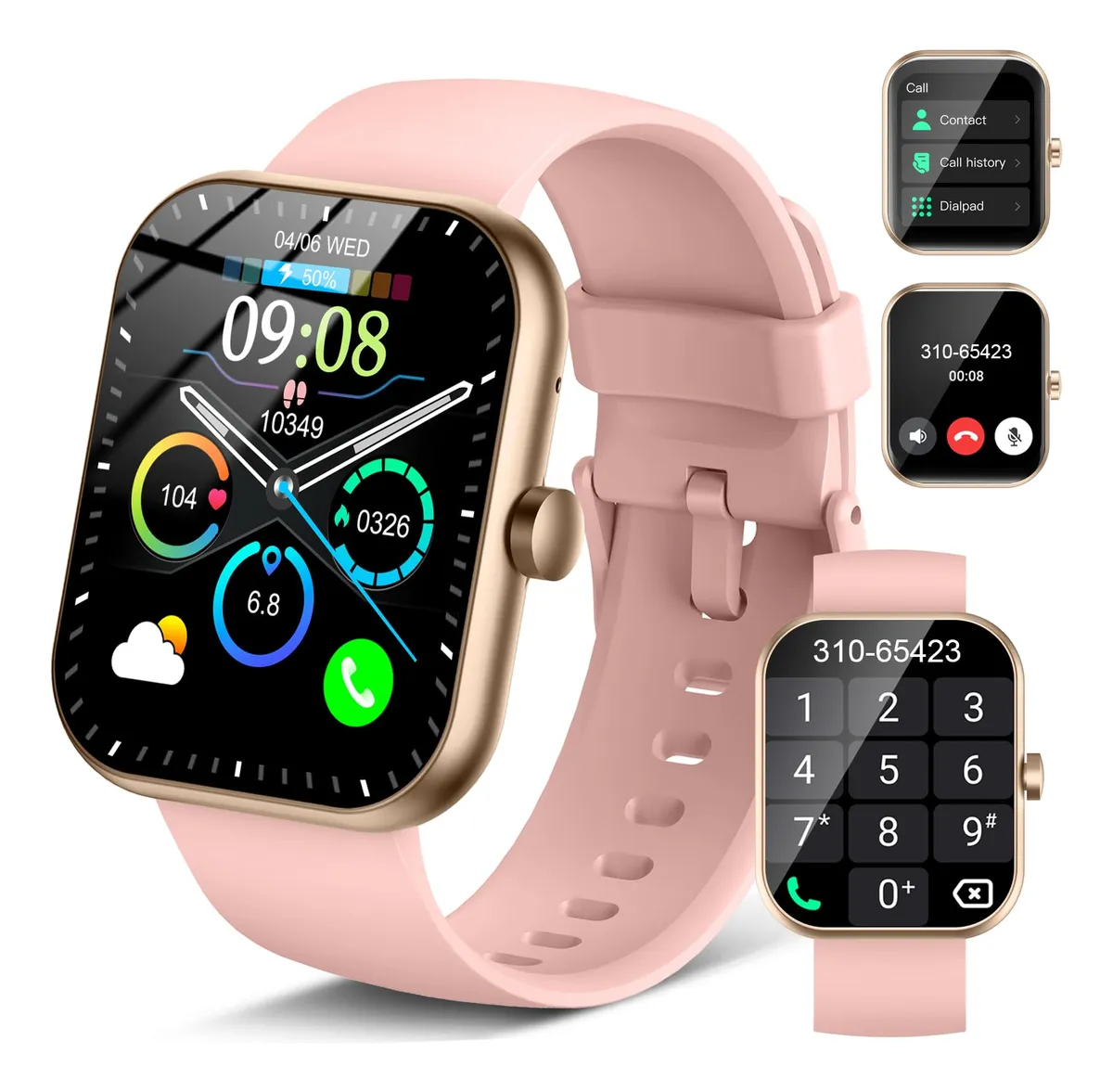 Reloj inteligente Motast Y66 con pantalla HD de 1,96 pulgadas, más de 110 modos deportivos y resistencia al agua IP68.