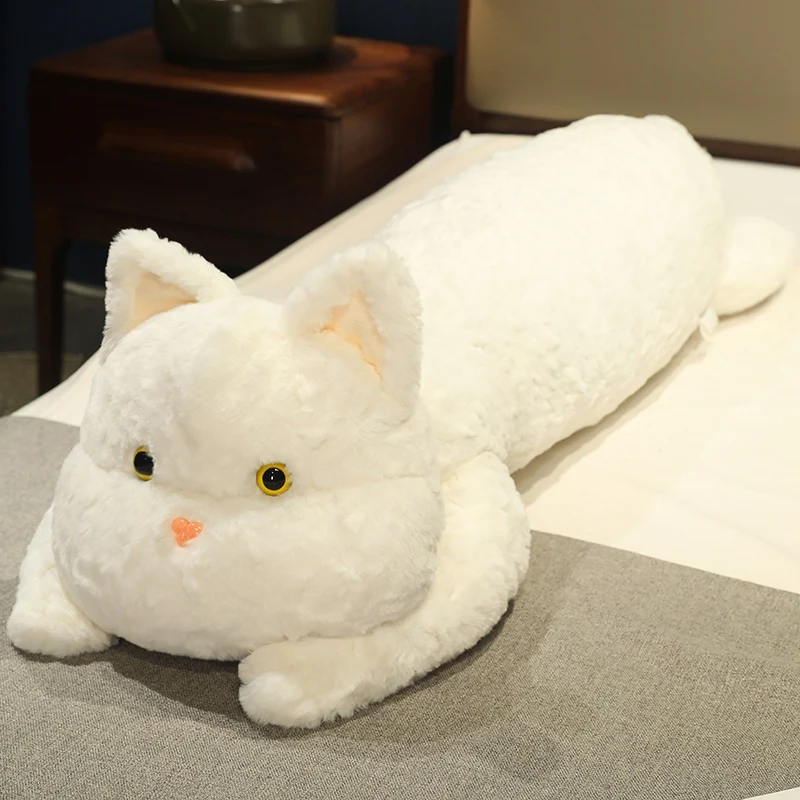 (blanco, 90 Cm) Cojín Decorativo/almohadón Para Sofá Con Diseño De Gato Blanco Y Negro Para Adultos, Cojín Suave.