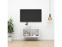 Pack de Muebles de Armario Tv 37X37X72 Cm Contrachapado Blanco
