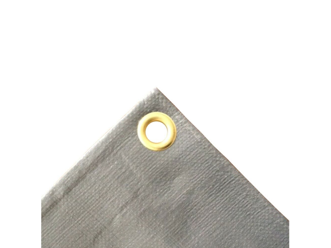 Lona de cobertura gris de 6 x 12 m, 280 g/m², impermeable, resistente a los rayos UV, al desgarro y al moho. Boni Shop
