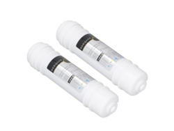 2 Filtros De Agua De Repuesto De 10 Pulgadas Con Carbón Activado Comprimido Y Carcasa De Abs De Grado Alimenticio.