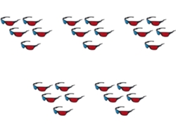 Gafas De Visión 3d Anaglifas Dimensionales Rojas Y Azules 25x Para Tv, Películas Y Dvd