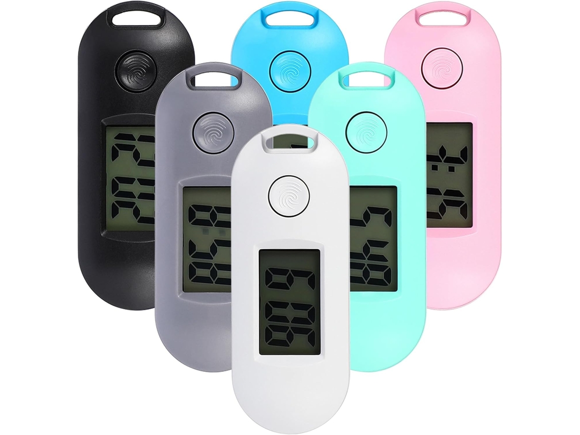 Conjunto 6 Relojes Digitales Silenciosos Estudiantes Bolsillo Led Portátiles Pantalla Lcd Brillo Varios