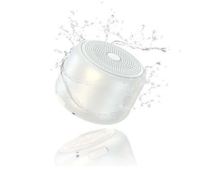 Altavoces Bluetooth portátiles Altavoz inalámbrico: altavoz resistente al agua con sonido estéreo fuerte, 15 horas de reproducción (blanco) CHRONUS...
