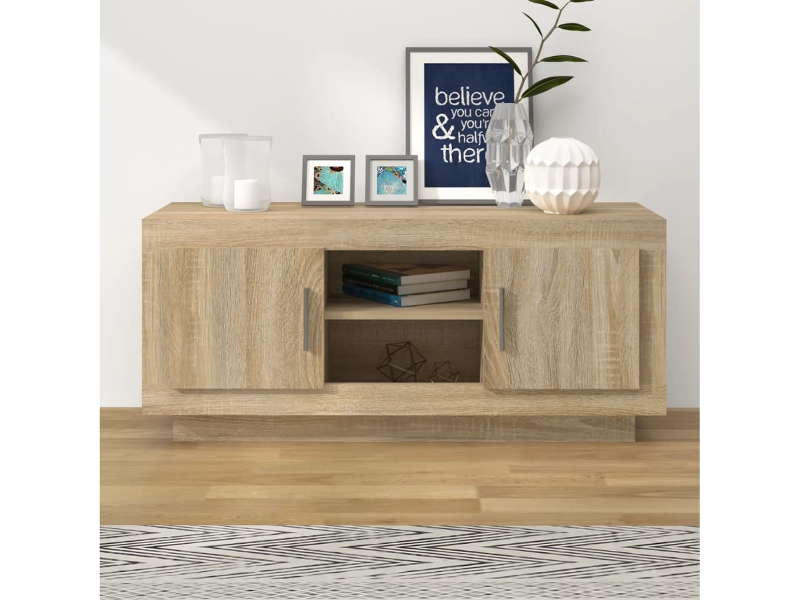 Mueble P/ Armario Tv 102X35X45 Cm Madera Procesada Roble Sonoma