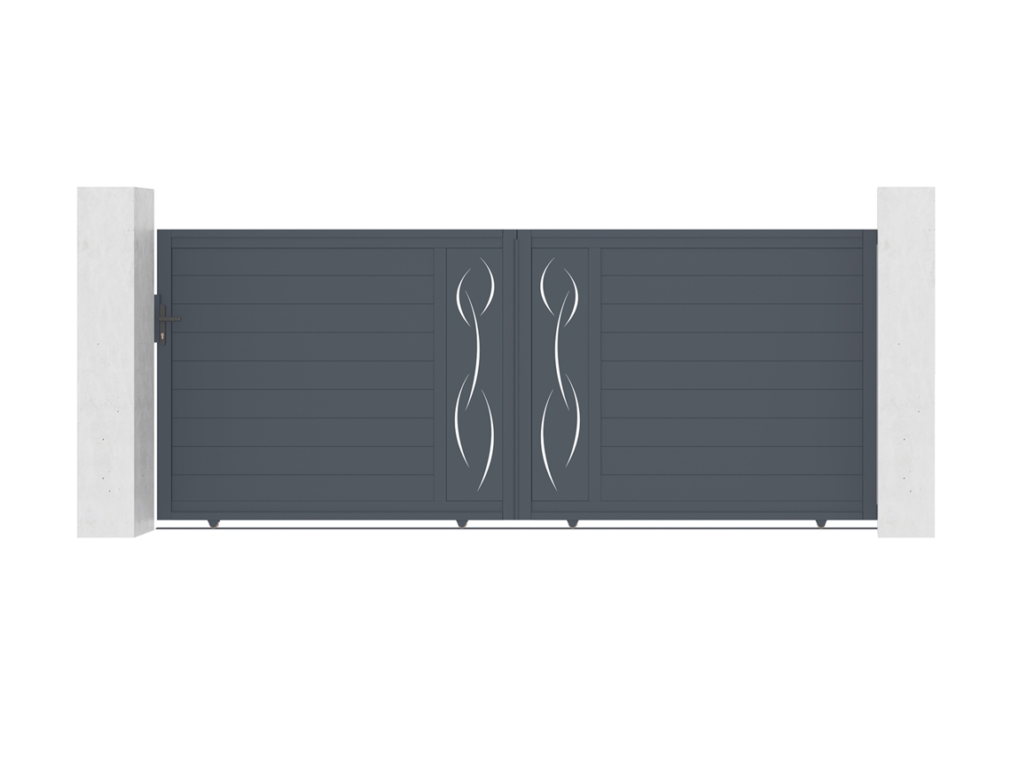 Puerta corredera de aluminio life 4m H.160cm