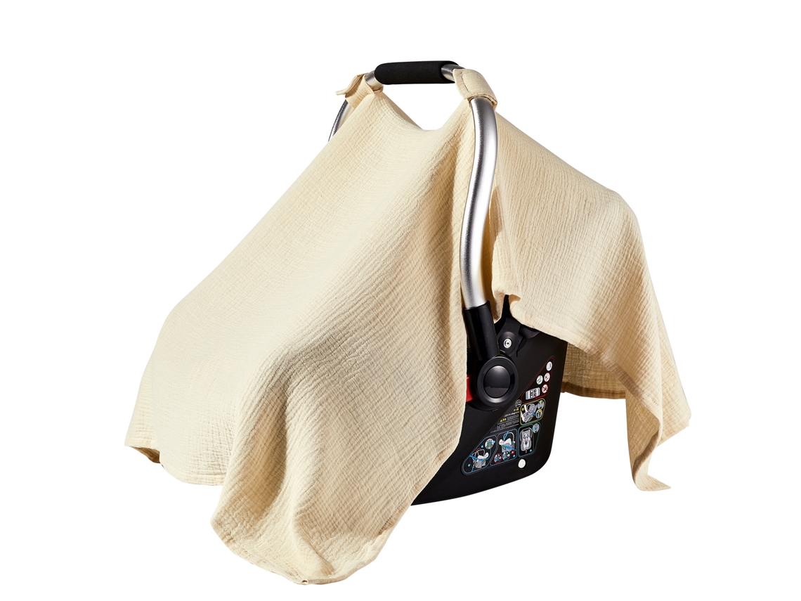 Funda de muselina ligera y transpirable para asiento de coche de bebé Eifson (champán)