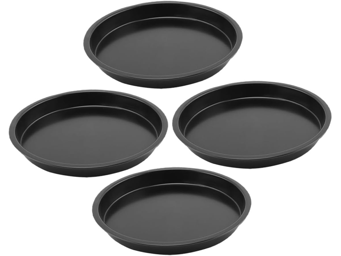 Bandeja Redonda Antiadherente Para Pizza De 4 Piezas, Utensilio Para Hornear En Horno.