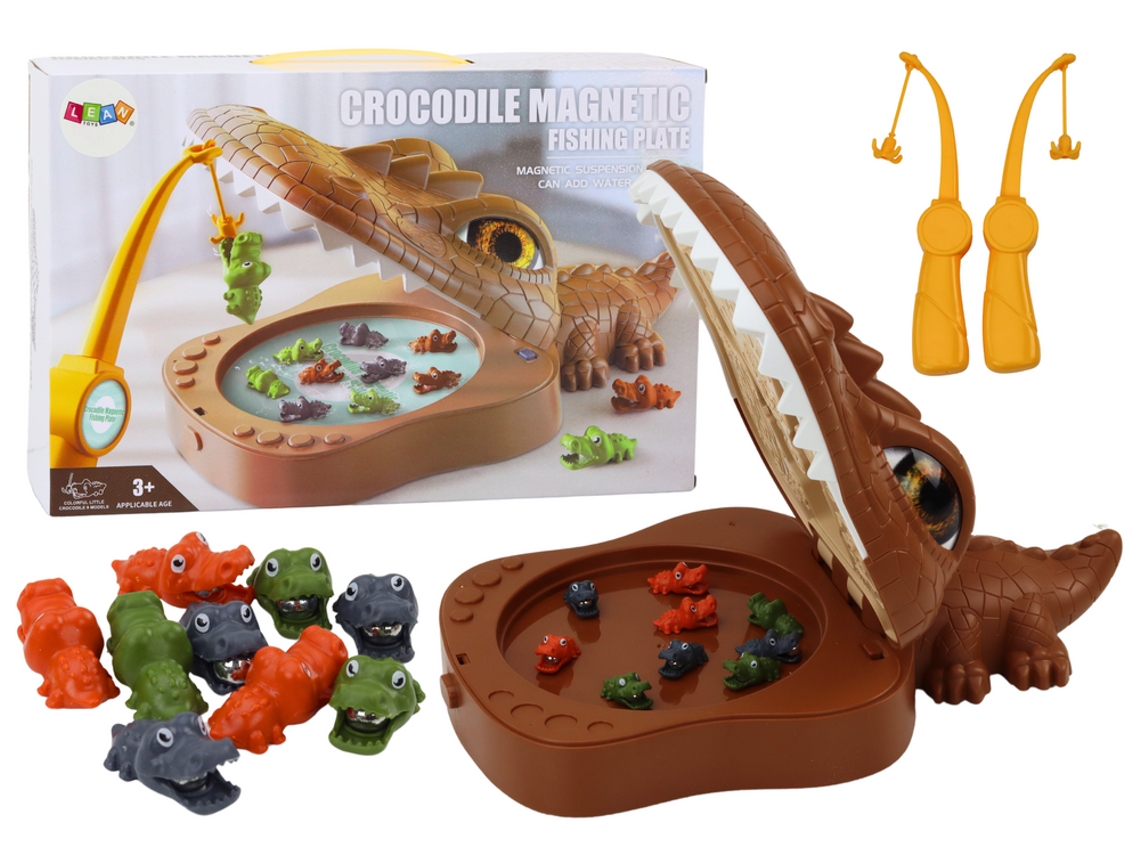 Juego de pesca de cocodrilos magnéticos B.active Brown Crocodile