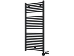 Radiador Secatoallas 120 cm x 50 cm eléctrico acabado negro mate fabricado en acero