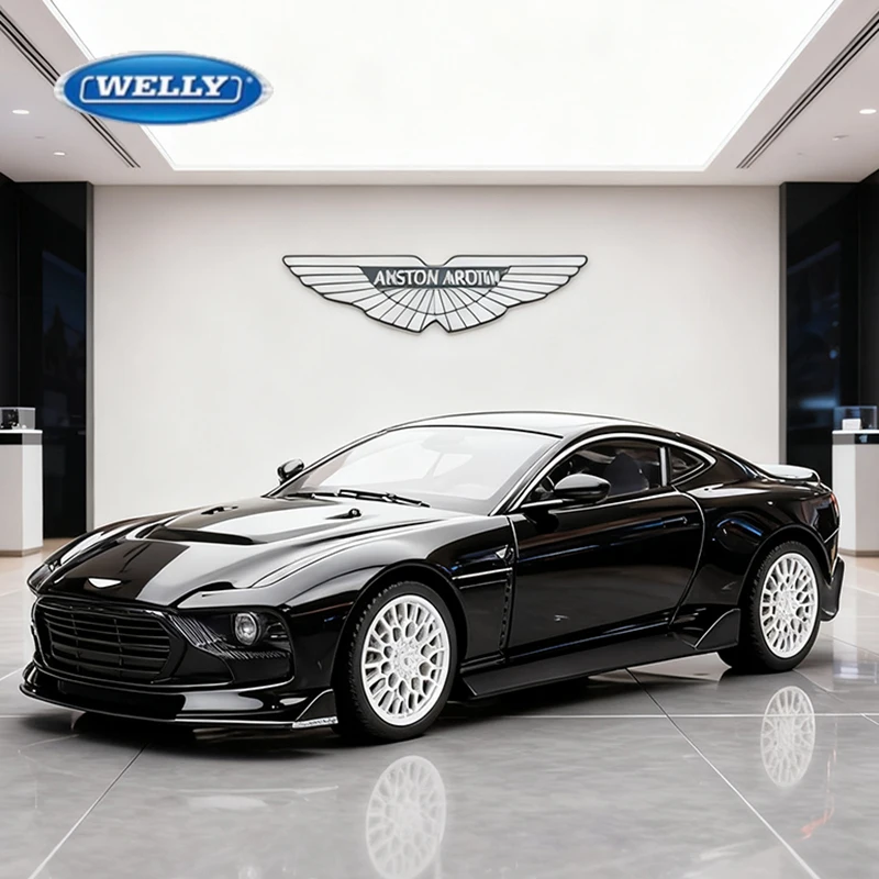 (preto) Miniatura De Supercarro Em Escala 1:24, Feita Em Metal Fundido, Modelo De Carro De Brinquedo.