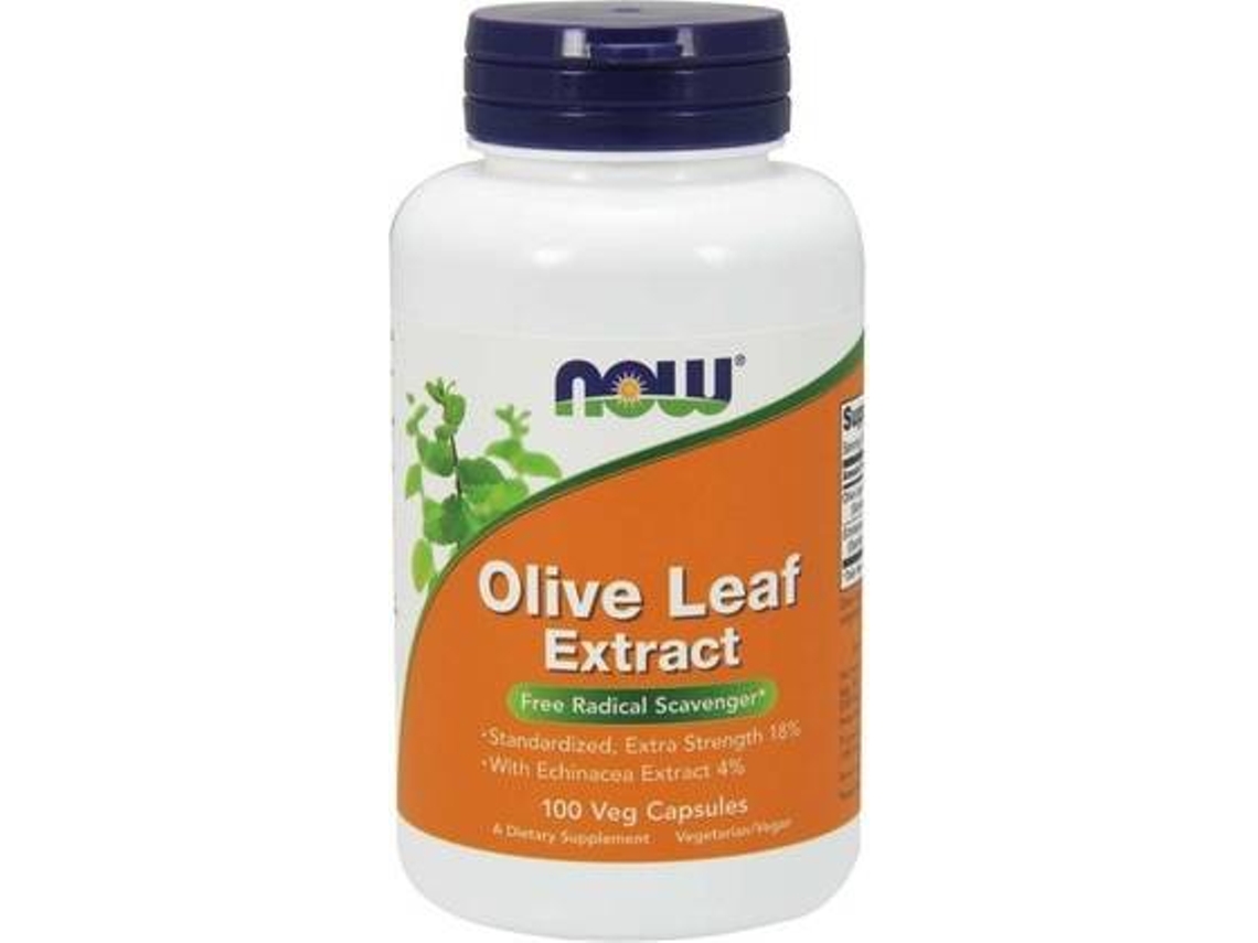 Complemento Alimentar NOW Extrato De Folha De Oliveira (100 cápsulas vegetais)