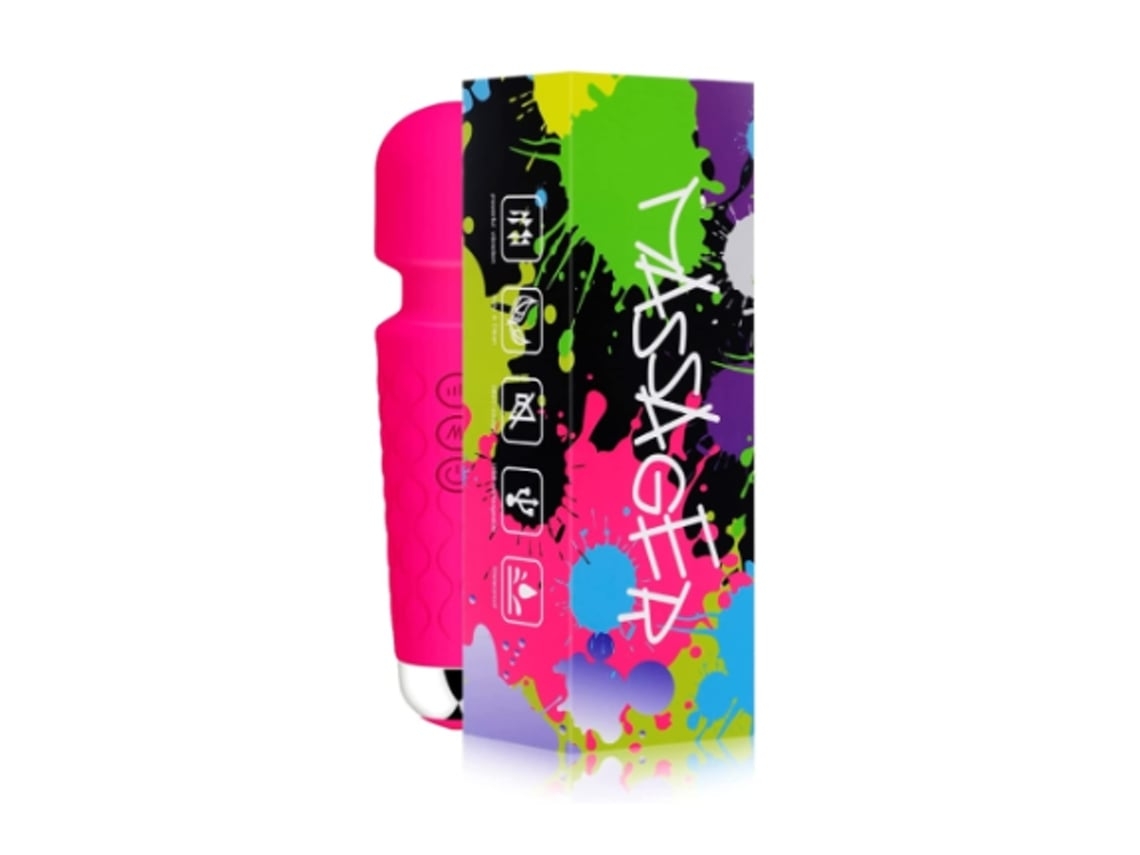 Mini masajeador potente, masajeador personal, impermeable, silencioso, recargable, portátil para mujeres, rosa USHION