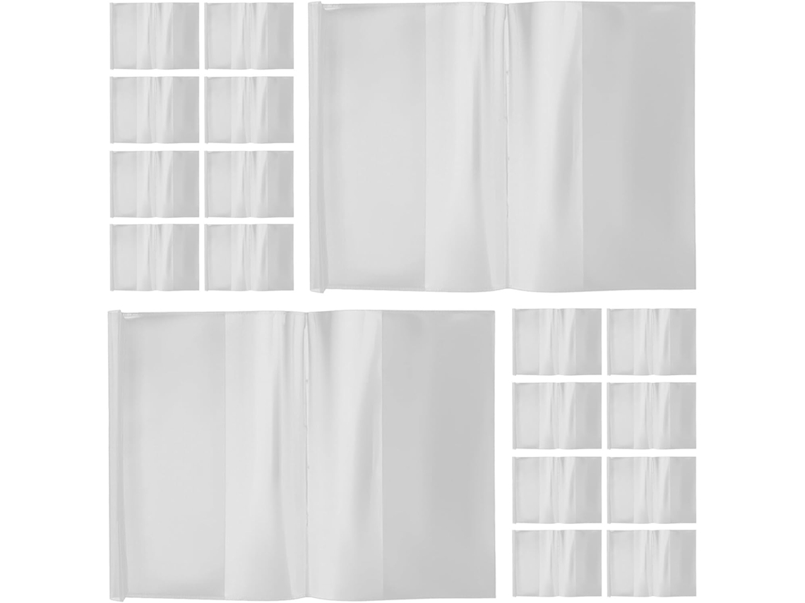 50 Protectores De Libros Transparentes E Impermeables, Cubiertas De Plástico Duraderas Para Cuadernos Y Libros De Texto.