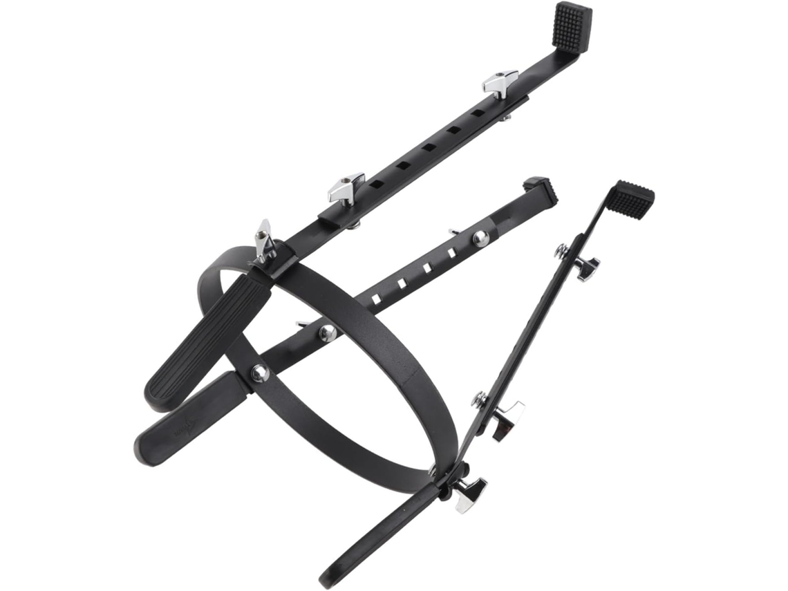 Soporte Para Batería De Hierro Negro, Durabilidad Superior, Mecanismo De Altura Ajustable, Diseño Práctico.