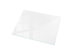Espejo de sobremesa rectangular de cristal (120 x 80 cm - Blanco liso - Blanco)