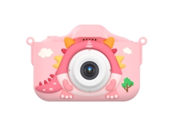 Cámara infantil Digitallab Dinosaur de 48 MP con doble cámara y grabación de vídeo HD de 1080p, color rosa