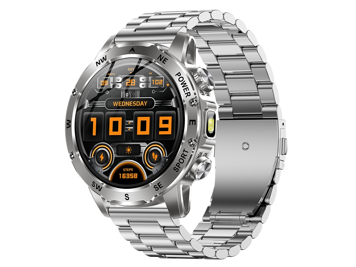 Reloj Inteligente Ak92 Para Hombre, Batería De 800 Mah, Pantalla De 1,53 Pulgadas, Brújula, Ip68 (plateado)