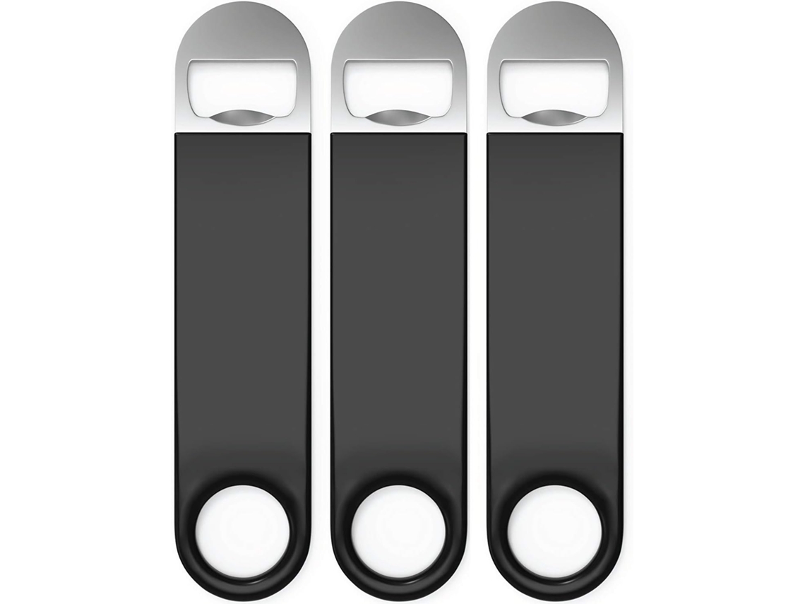 Juego De 3 Abridores De Botellas De Acero Inoxidable Para Camareros - 17,7 Cm - Negro