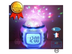 Proyector Radio Despertador Estrella LED LCD Despertador Música Termómetro Pr Cateau Navidad Cielo Estrellado Despertador LED para Niños TECH DISCOUNT