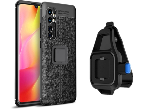 Funda Xiaomi Mi Note 10 Lite Rugged Leather con Soporte de Cintura Negro