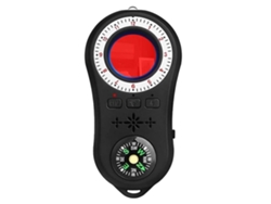 Detector de espionaje para viajes, cámara oculta RF con brújula y linterna Yizhood (negro)