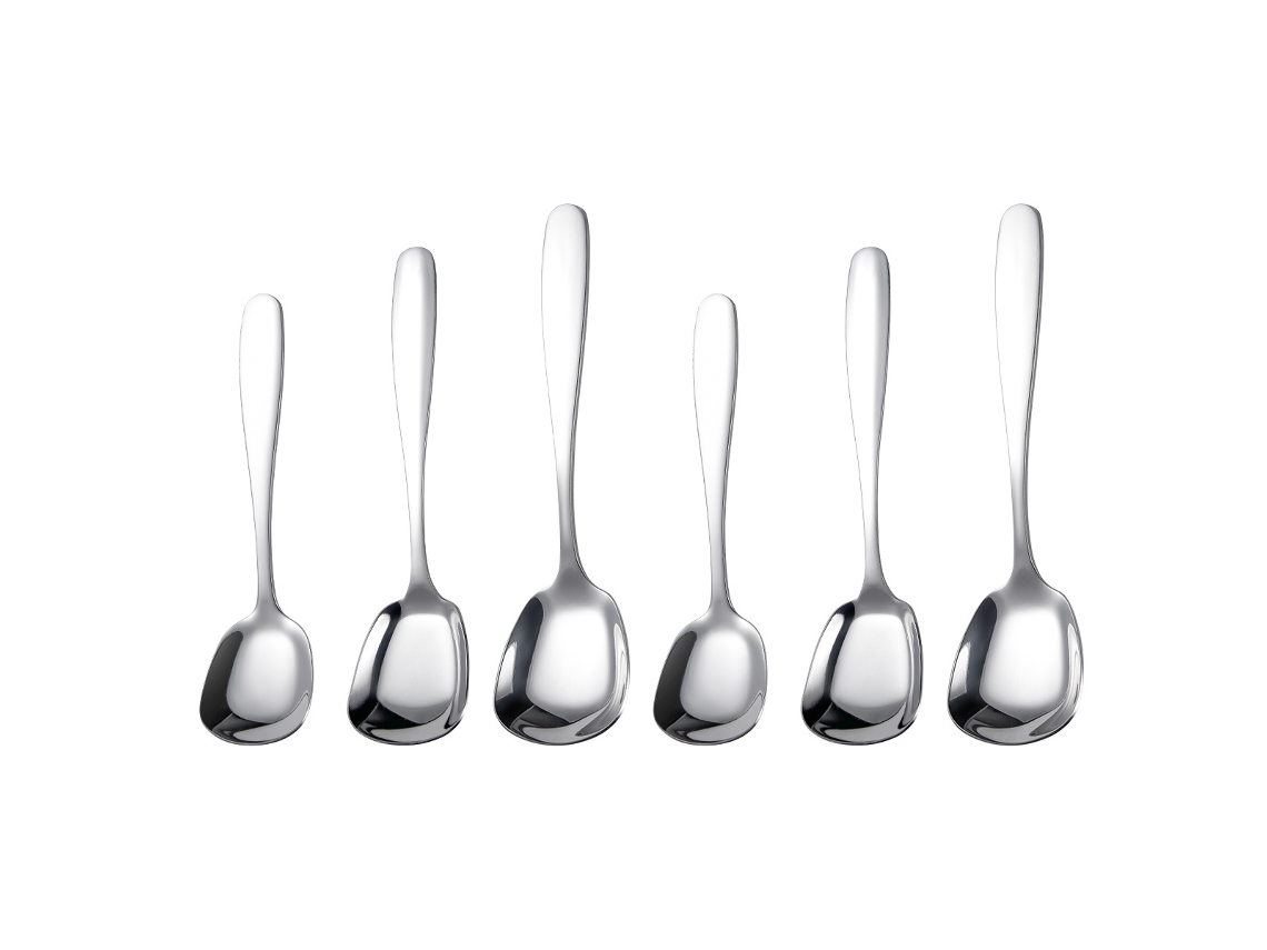 Juego de 6 cucharas de café de acero inoxidable: cubiertos para café, azúcar, sopa y postre TRUYUETY
