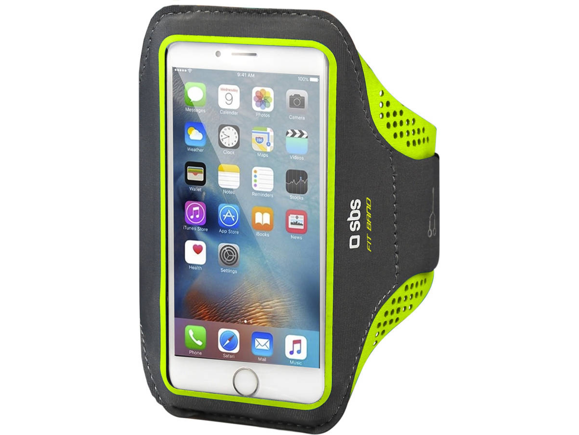 Brazalete para móvil hasta 5.2'' SBS Fitband XL Amarillo