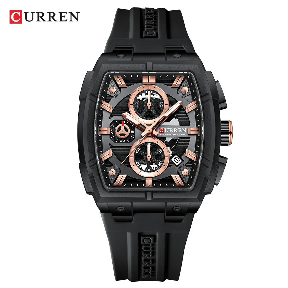 Reloj Para Hombre, Resistente Al Agua, Cronógrafo, Luminoso, Indicador De Fecha.
