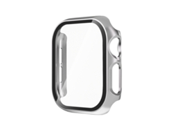 Película De Vidro Temperado Para Apple Watch Series 11 De 46 Mm Com Capa Integrada Em Policarbonato Prateada