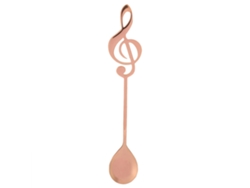 Cuchara de Postre de Acero Inoxidable - Notas Musicales (Oro Rosa) RNEMITERY