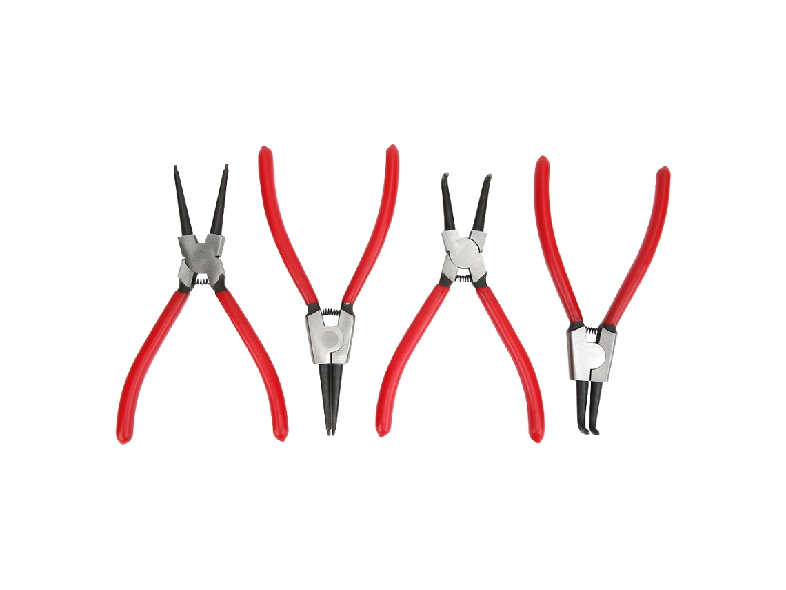 4 alicates de anillo de bloqueo con mango de PVC de 7 pulgadas, herramienta manual para rodamientos, industria automotriz.