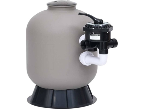 vidaXL Filtro de arena de piscina válvula 6 vías montaje lateral gris